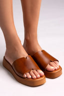 Flatforms δερμάτινα σανδάλια Tfp - Ταμπά - thefashionproject.gr - TFP