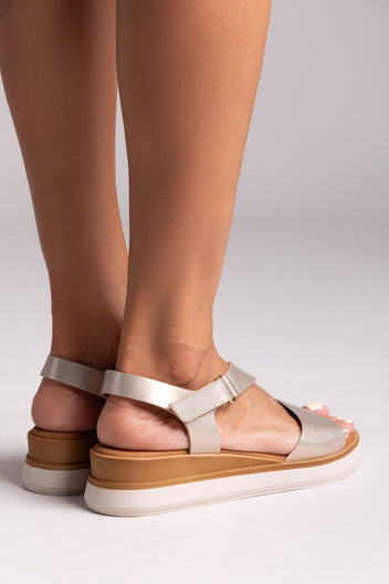 Flatforms σανδάλια δερμάτινα Ragazza 0411