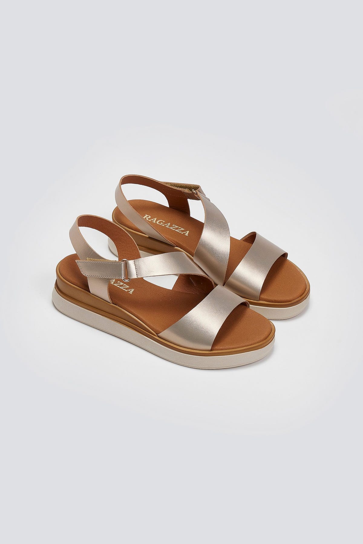 Flatforms σανδάλια δερμάτινα Ragazza 0411