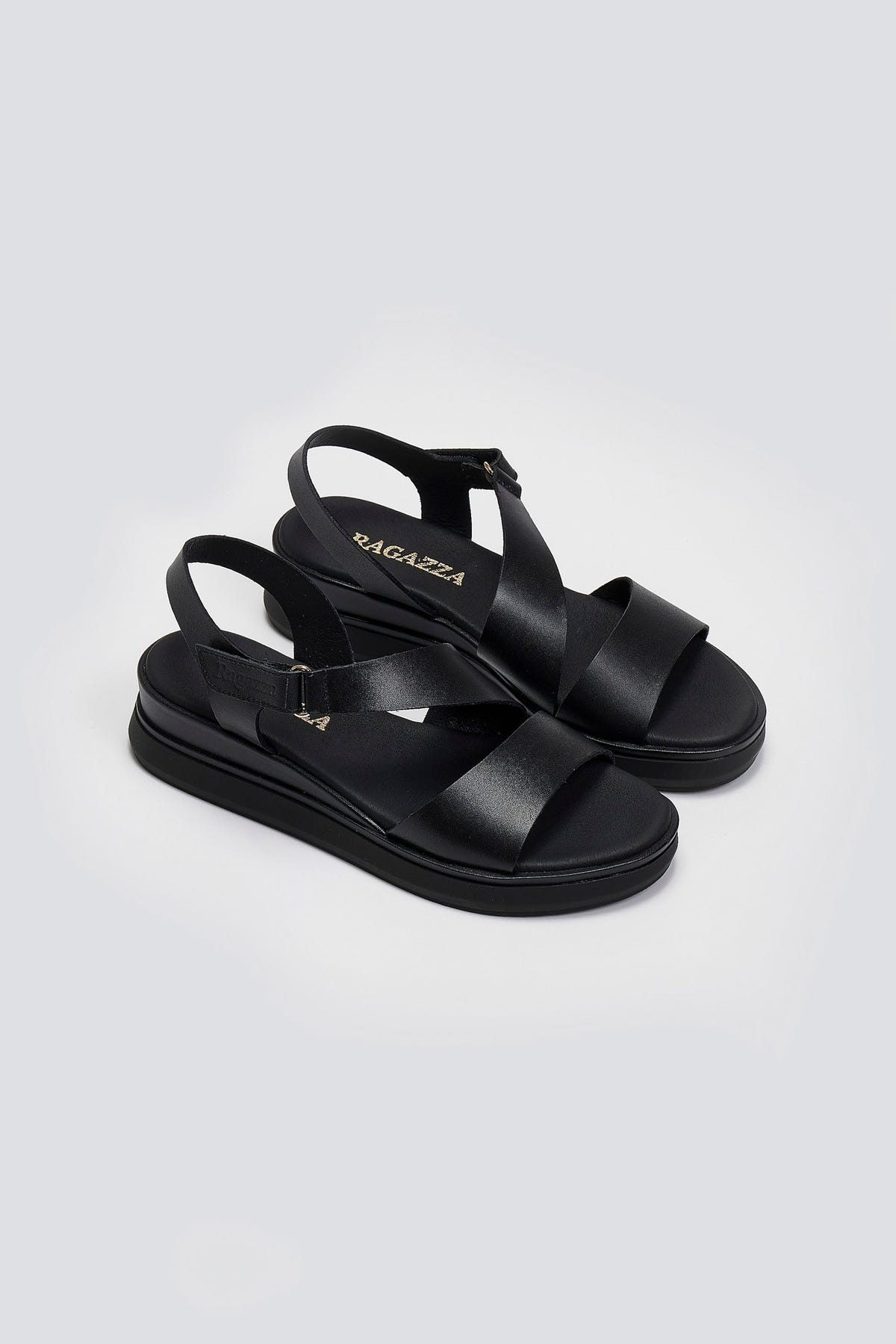 Flatforms σανδάλια δερμάτινα Ragazza 0411
