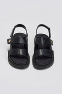 Flatforms σανδάλια δερμάτινα Ragazza 0850 - Μαύρο - thefashionproject.gr - RAGAZZA