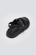 Flatforms σανδάλια δερμάτινα Ragazza 0850 - Μαύρο - thefashionproject.gr - RAGAZZA