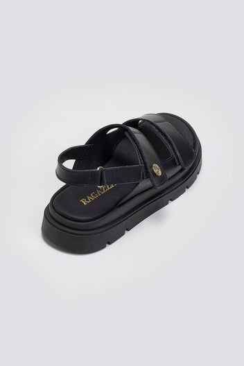 Flatforms σανδάλια δερμάτινα Ragazza 0850 - Μαύρο - thefashionproject.gr - RAGAZZA