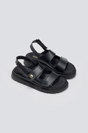 Flatforms σανδάλια δερμάτινα Ragazza 0850 - Μαύρο - thefashionproject.gr - RAGAZZA