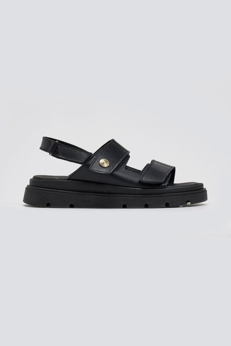 Flatforms σανδάλια δερμάτινα Ragazza 0850 - Μαύρο - thefashionproject.gr - RAGAZZA