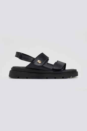 Flatforms σανδάλια δερμάτινα Ragazza 0850 - Μαύρο - thefashionproject.gr - RAGAZZA