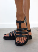 Flatforms σανδάλια gladiator - Μαύρο - thefashionproject.gr - Eco Twins