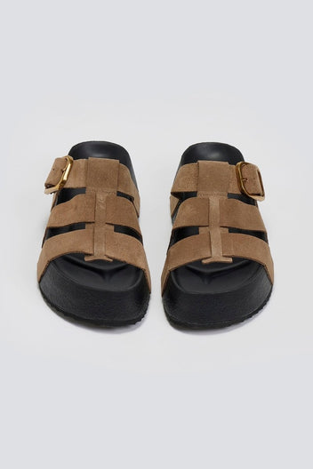 Flatforms σανδάλια καστόρινα ATENEO - Τάουπε - thefashionproject.gr - ATENEO