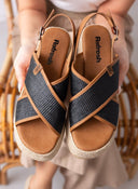 Flatforms σανδάλια με crossover φάσες Refresh 171756 - Μαύρο - thefashionproject.gr - Refresh