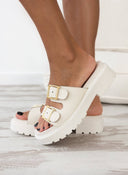 Flatforms σανδάλια με φαρδιές φάσες VIZZANO 6499.102 - Λευκό - thefashionproject.gr - VIZZANO