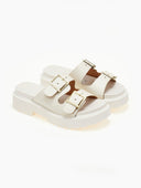 Flatforms σανδάλια με φαρδιές φάσες VIZZANO 6499.102 - Λευκό - thefashionproject.gr - VIZZANO