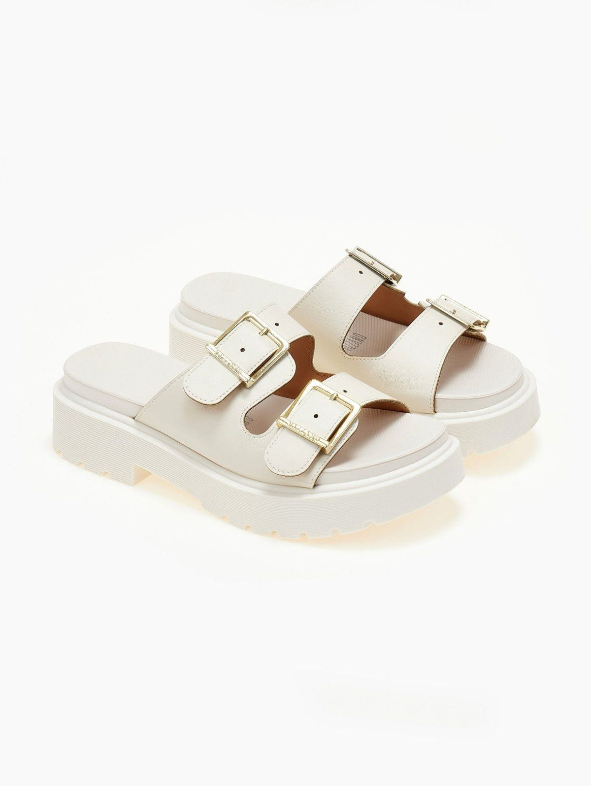 Flatforms σανδάλια με φαρδιές φάσες VIZZANO 6499.102 - Λευκό - thefashionproject.gr - VIZZANO