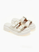 Flatforms σανδάλια με φαρδιές φάσες VIZZANO 6499.102 - Λευκό - thefashionproject.gr - VIZZANO