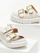 Flatforms σανδάλια με φαρδιές φάσες VIZZANO 6499.102 - Λευκό - thefashionproject.gr - VIZZANO