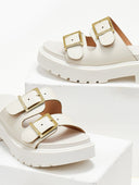 Flatforms σανδάλια με φαρδιές φάσες VIZZANO 6499.102 - Λευκό - thefashionproject.gr - VIZZANO