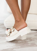 Flatforms σανδάλια με φαρδιές φάσες VIZZANO 6499.102 - Λευκό - thefashionproject.gr - VIZZANO