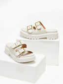 Flatforms σανδάλια με φαρδιές φάσες VIZZANO 6499.102 - Λευκό - thefashionproject.gr - VIZZANO