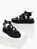 Flatforms σανδάλια με μπαρέτα TFP - Μαύρο - thefashionproject.gr - TFP