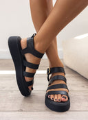 Flatforms σανδάλια με μπαρέτα TFP - Μαύρο - thefashionproject.gr - TFP