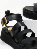 Flatforms σανδάλια με μπαρέτα TFP - Μαύρο - thefashionproject.gr - TFP