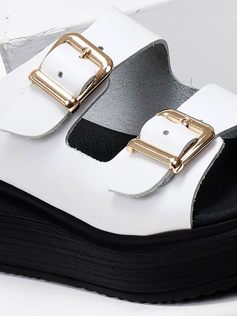 Flatforms σανδάλια με oversized τοκάδες Estil - Λευκό - thefashionproject.gr - Estil
