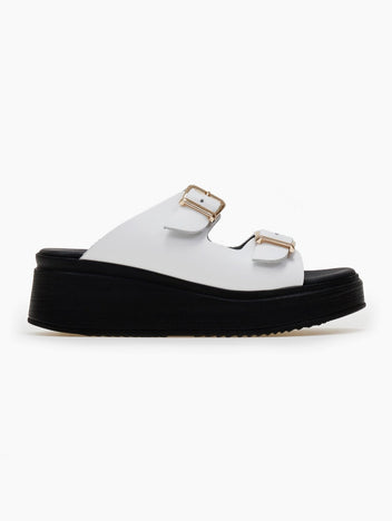 Flatforms σανδάλια με oversized τοκάδες Estil - Λευκό - thefashionproject.gr - Estil