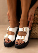 Flatforms σανδάλια με oversized τοκάδες Estil - Λευκό - thefashionproject.gr - Estil