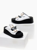 Flatforms σανδάλια με oversized τοκάδες Estil - Λευκό - thefashionproject.gr - Estil