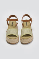 Flatforms σανδάλια με πλεκτό σχέδιο Refresh 172773 - Lime - thefashionproject.gr - Refresh