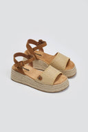 Flatforms σανδάλια με πλεκτό σχέδιο Refresh 172773 - Μπεζ - thefashionproject.gr - Refresh