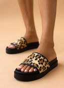 Flatforms σανδάλια με print - Leopard - thefashionproject.gr - CARAD