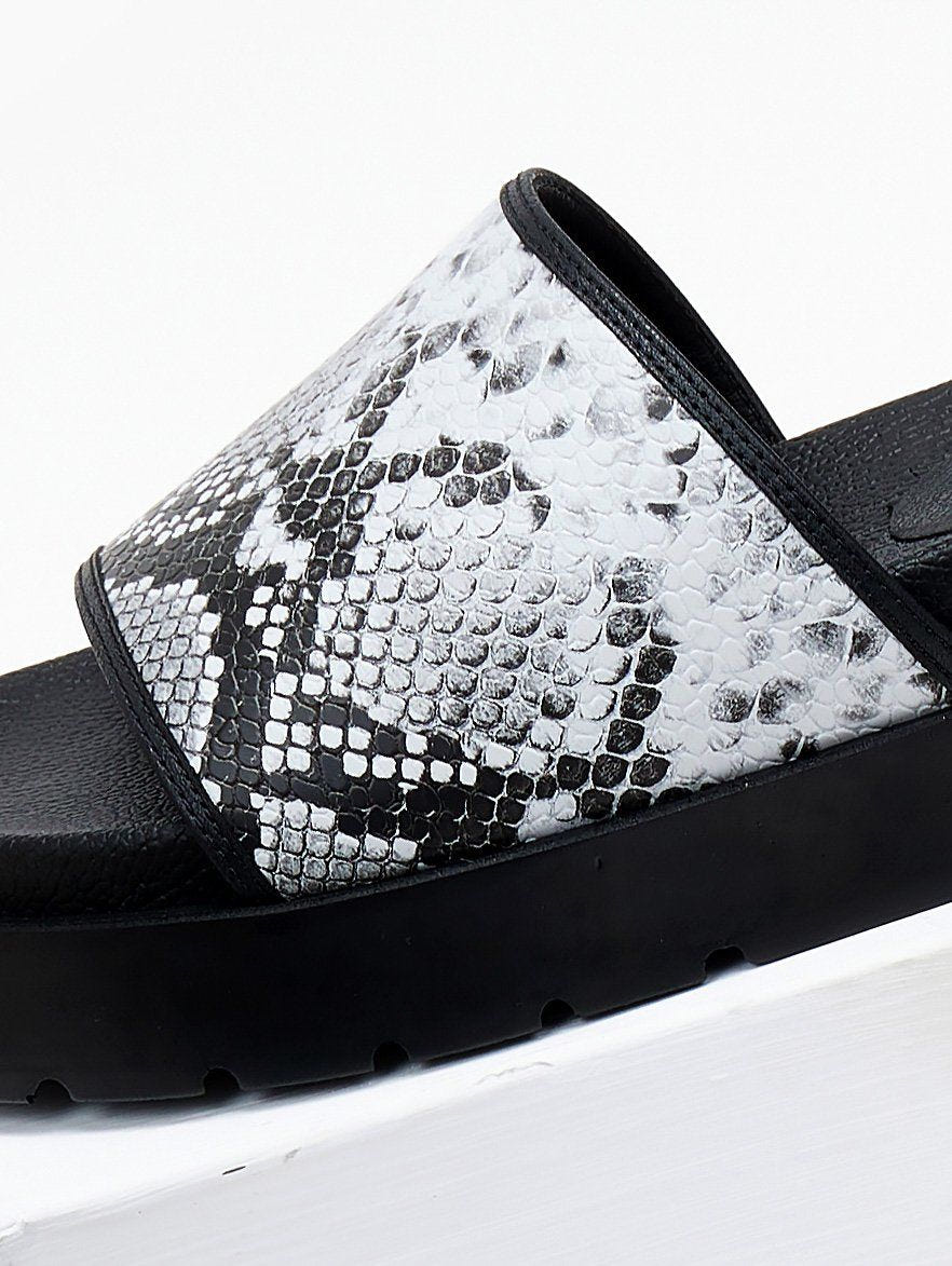 Flatforms σανδάλια με print - Λευκό/Μαύρο - thefashionproject.gr - CARAD