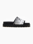 Flatforms σανδάλια με print - Λευκό/Μαύρο - thefashionproject.gr - CARAD