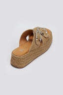 Flatforms σανδάλια με στρας Mariella Fabiani 2503/02 - Ταμπά - thefashionproject.gr - Mariella Fabiani