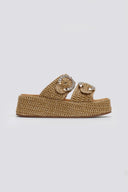 Flatforms σανδάλια με στρας Mariella Fabiani 2503/02 - Ταμπά - thefashionproject.gr - Mariella Fabiani