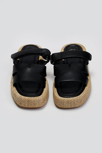 Flatforms σανδάλια με velcro ERYNN - Μαύρο - thefashionproject.gr - ERYNN