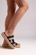 Flatforms σανδάλια με velcro ERYNN - Μαύρο - thefashionproject.gr - ERYNN