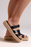 Flatforms σανδάλια με velcro ERYNN - Μαύρο - thefashionproject.gr - ERYNN