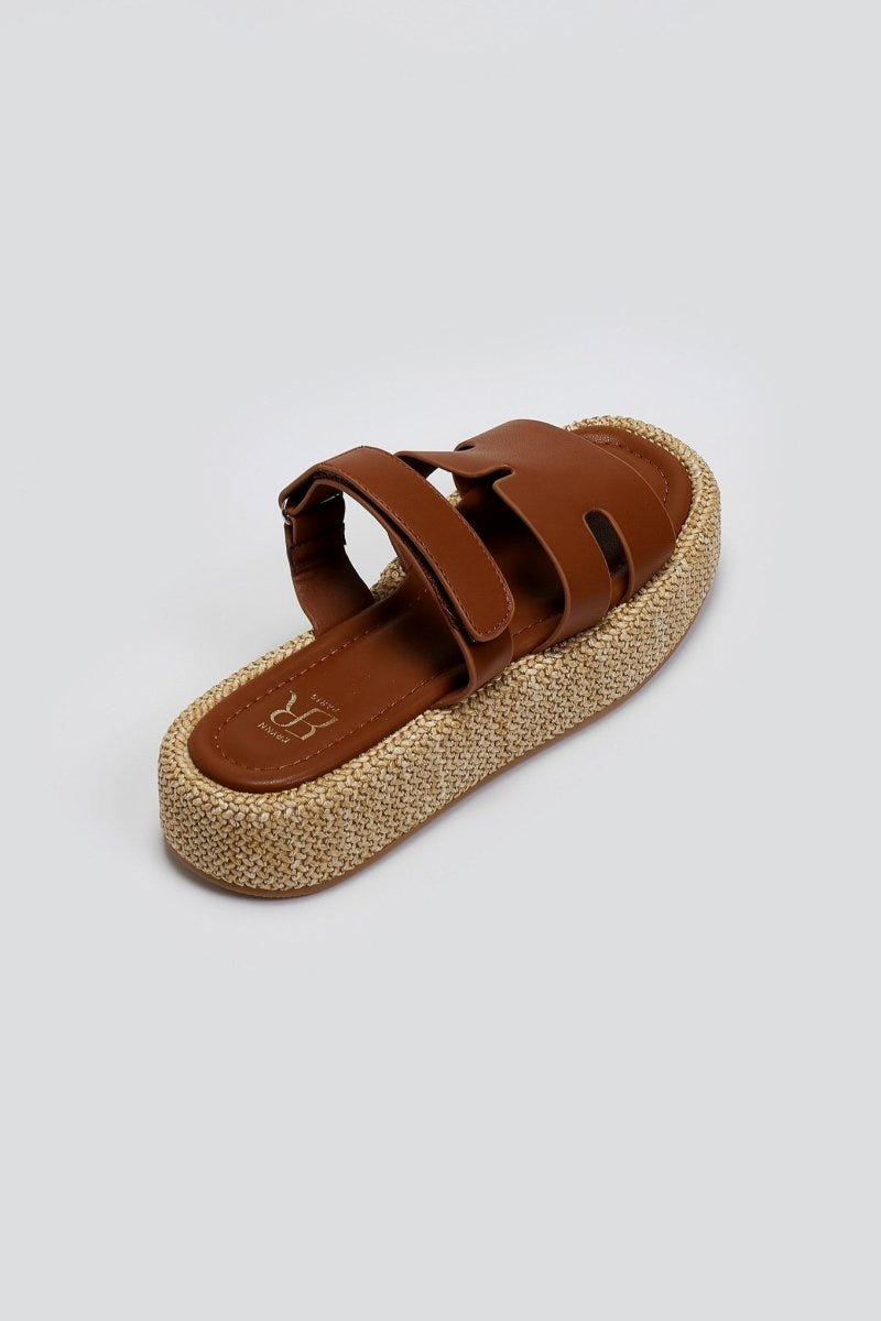 Flatforms σανδάλια με velcro ERYNN - Ταμπά - thefashionproject.gr - ERYNN