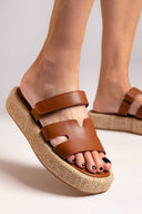 Flatforms σανδάλια με velcro ERYNN - Ταμπά - thefashionproject.gr - ERYNN