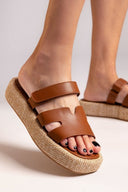 Flatforms σανδάλια με velcro ERYNN - Ταμπά - thefashionproject.gr - ERYNN