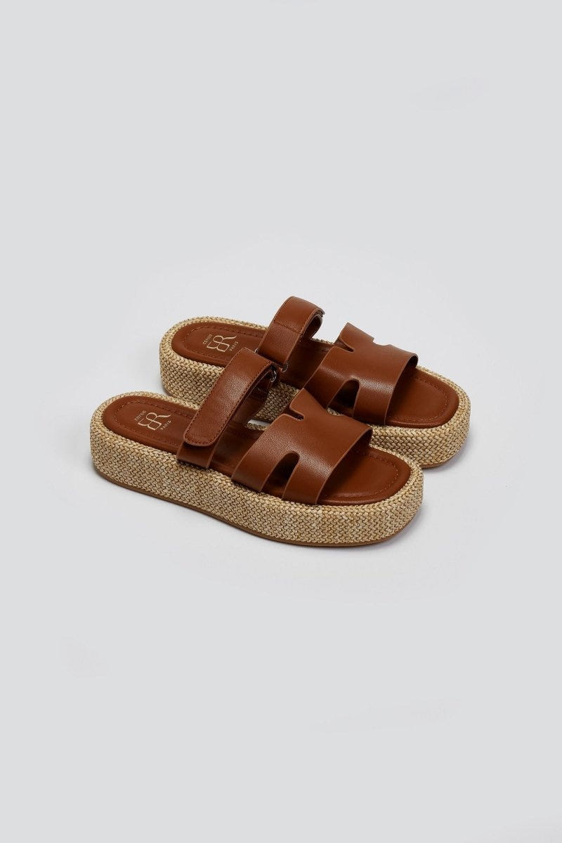 Flatforms σανδάλια με velcro ERYNN - Ταμπά - thefashionproject.gr - ERYNN