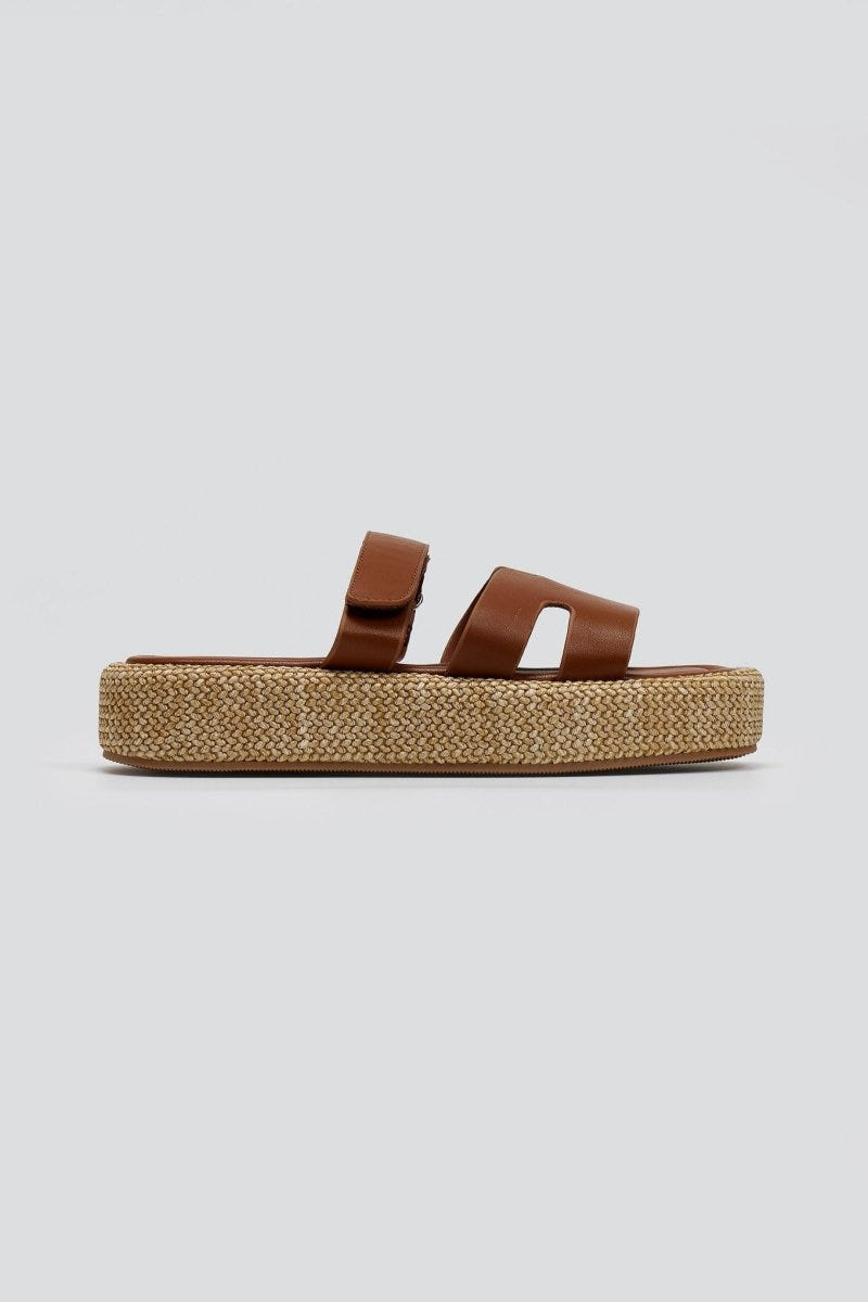 Flatforms σανδάλια με velcro ERYNN - Ταμπά - thefashionproject.gr - ERYNN