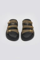 Flatforms σανδάλια nubuck Tfp - Χακί - thefashionproject.gr - TFP