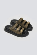 Flatforms σανδάλια nubuck Tfp - Χακί - thefashionproject.gr - TFP