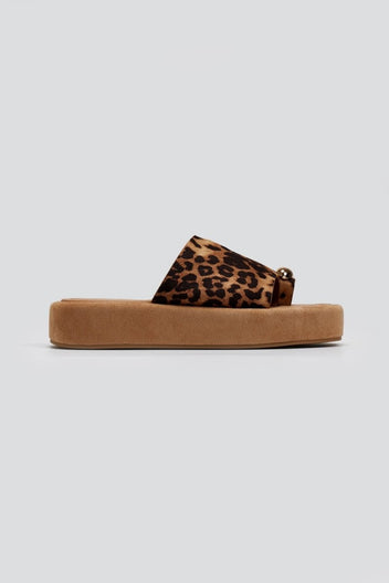 Flatforms σανδάλια suede ERYNN - Leopard - thefashionproject.gr - ERYNN