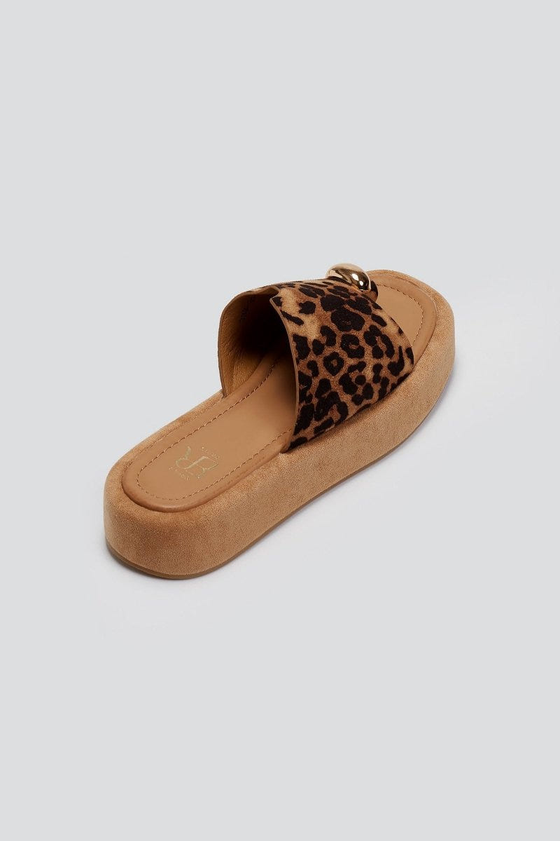 Flatforms σανδάλια suede ERYNN - Leopard - thefashionproject.gr - ERYNN
