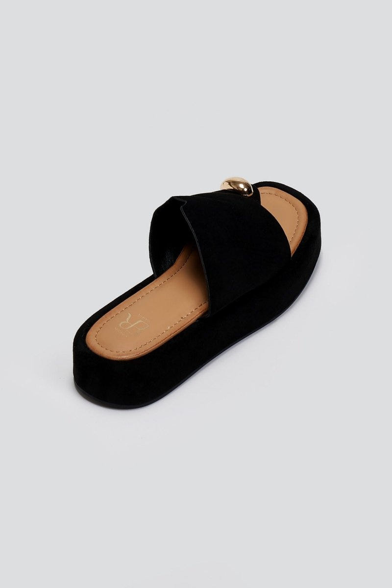 Flatforms σανδάλια suede ERYNN - Μαύρο - thefashionproject.gr - ERYNN