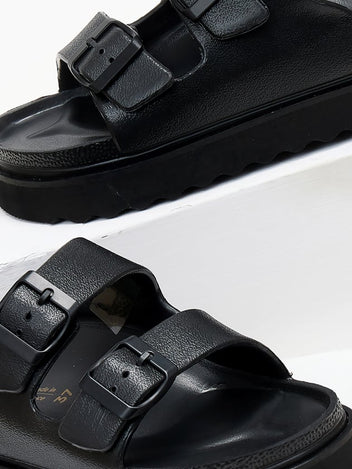 Flatforms slides ATENEO - Μαύρο - thefashionproject.gr - ATENEO