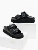 Flatforms slides ATENEO - Μαύρο - thefashionproject.gr - ATENEO